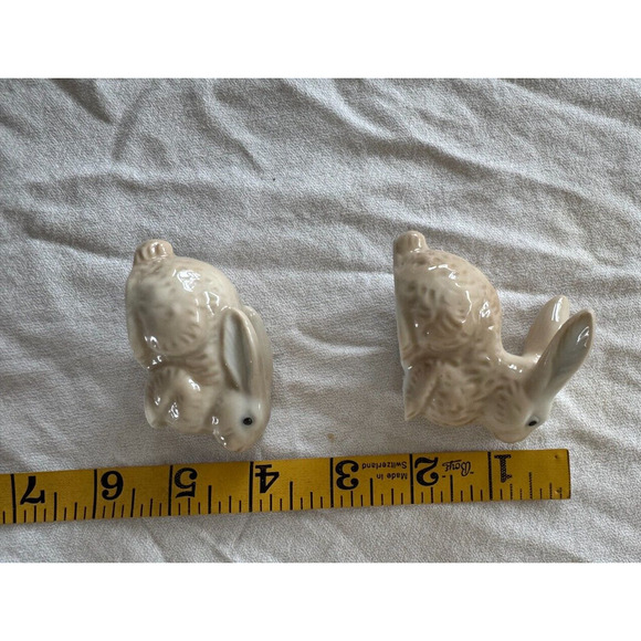 Otagiri Rabbit Set Bunny by Mann Set 2 Bunnies Easter Ceramic Japan - Picture 3 of 8